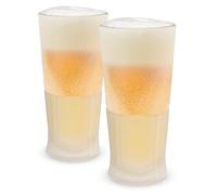 Host Freeze Beer Glasses, Freezable, Insulated Beer Cups to Keep Your Drinks Cold, Double Walled Insulated Tumbler for Iced Coffee, 16oz, Set of 2