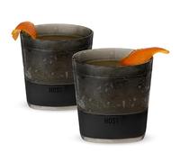 Host Freeze Cooling Cups for Whiskey, Bourbon, and Scotch, Freezer Gel Chiller Double Wall Tumblers 9 oz (266ml), Set of 2, Smoke