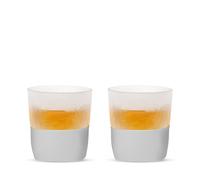 Host Glass Freeze Whiskey Cooling Glasses, Double Wall Glass Cups, Drink Tumblers for Whiskey Tumblers, Insulated Cup Drinkware, 9oz Glass Set of 2