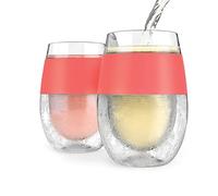 HOST Wine Freeze Cooling Cup, Silicone, Coral, 8.89 x 8.89 x 8.89 cm