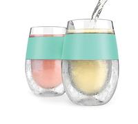 HOST Wine Freeze Cooling Cups, Silicone, Mint, 8.89 x 8.89 x 8.89 cm