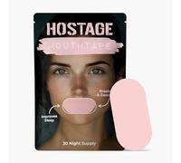 Hostage Tape Mouth Strips - for Women, 30-Pack. Breathable, Beard & CPAP-Friendly. Prevents snoring & Mouth Breathing. Easy to Apply with Soft, Comfortable Adhesive.