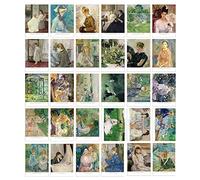 HOSTEESSCHOICE Beautiful Art Postcards set of 30 Berthe Morisot Post card variety pack Famous Painting Scenery,4 x 6 Inches