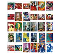 HOSTEESSCHOICE Beautiful Art Postcards set of 30 Henri Matisse Post card variety pack Famous Painting Scenery,4 x 6 Inches