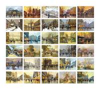 HOSTEESSCHOICE Beautiful Art Postcards set of 30 Spain Artist edouard leon cortes Post card variety pack Famous Painting Scenery,4 x 6 Inches