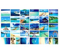 HOSTEESSCHOICE Travel postcards,Set of 30 Post cards variety pack depicting from Around the World Famous Travel Sites,Assorted Postcards Bulk, 4 x 6 -Maldives