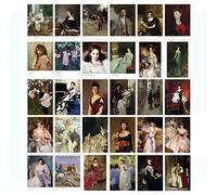 HOSTEESSCHOICE Vintage Art Postcards set of 30 Post card of American Artist John Singer Sargent variety pack Famous Painting Scenery,4 x 6 Inches