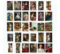 HOSTEESSCHOICE Vintage Art Postcards set of 30 Post card of English Artist John William Waterhouse variety pack Famous Painting Scenery,4 x 6 Inches