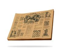 Hostelnovo 500 x 30cm x 20cm Brown Kraft Paper - Unique Design with Chess Legends - Ideal for Potato Chips