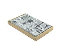 Hostelnovo Pack of 500 Greaseproof Paper for Wrapping Foods - Single Size 32 x 20 cm - Special for Basket Chips and Any Type of Container - Newspaper Paper