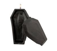 HOSTENATURA Black Casket Candle - 12x6.3cm - Move away, Delete, Bury or Finish situations