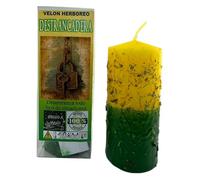 HOSTENATURA | Destroying Herbal Candle 14x6 cm | Esoteric Candle with Natural Herbs | Ritual to Open Paths and Eliminate Energy Blocks | Artisanal Manufacturing