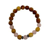 HOSTENATURA Palo Santo and Rose Quartz Bracelet 8 mm | Energy Cleaning, Love, Harmony and Inner Peace | Artisan Esoteric Bracelet