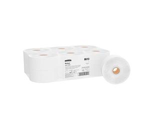 Hostess, 8613, Jumbo Roll Toilet Tissue, 1 ply, White, 12 rolls x 1000 sheets