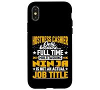 Hostess Cashier Job Title - Funny Hostess Accountant Case for iPhone X/XS