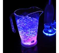 Hosuho 1.8L Plastic Color Change LED Ice Bucket Bar Beer Jug LED Light Up Champagne Beer Bucket for Bar Party