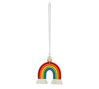 Hosuho Car Pendant, Car Air Freshener Decoration, Bohemian Rainbow Wall-mounted Diffuser Hanging Colorful Hand-woven Rainbow Cotton Rope for Car Interior Air Freshener