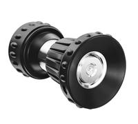 HOSUN Fire Hose Nozzle for Garden Hose, Heavy Duty Fireman Style Garden Hose Nozzles, Leak Proof & Adjustable Water Nozzle High Pressure, Best for Watering Plant & Lawn, Washing Car & Pet (Black)