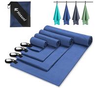Hosuni Microfibre Towel, (60x30cm small towel+70x140cm Gym Towel), Compact Quick Dry Travel Towel, Gym Towel Men Suitable for Fitness, Beach, Gym, Camping, Swim (S+L)