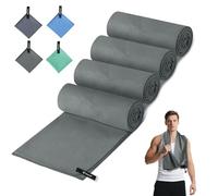 Hosuni Microfibre towel (Dark gray, S(60x30) - Pack of 4)