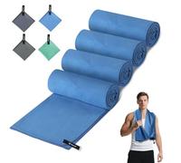 Hosuni Microfibre towel (Royal blue, S(60x30) - Pack of 4)