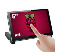 Hosyond 5 Inch Touchscreen IPS MIPI DSI Display Compatible with Raspberry Pi 4/3, 800x480 Pixel Capacitive Screen Driver-Free Interface