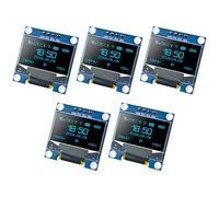 Hosyond 5 Pcs 0.96 Inch OLED I2C IIC Display Module 12864 128x64 Pixel SSD1306 Mini Self-Luminous OLED Screen Board Compatible with Arduino Raspberry Pi (Blue)