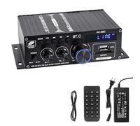 Hosyond Bluetooth 5.0 Audio Amplifier 400W+400W 2.0 CH AMP HiFi Stereo Treble Bass Audio Receiver for Passive Speakers Theater System AK-380