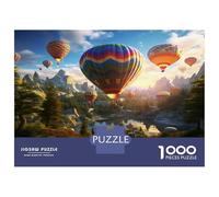 Hot Air Balloon 1000 Pc DIY Jigsaw Puzzle: Logic Skill Development Jungle Hot Air Balloons for Party Puzzle Game, The Best Gift for Puzzle Lovers And Enthusiasts 52x38cm/1000pcs