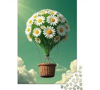 Hot Air Balloon 1000 Pc Sturdy Paper Board Daisy Balloon Puzzle Parent-Child Interactive Game Unique Artwork HD Printing 38x26cm/1000pcs