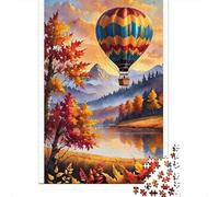 Hot Air Balloon 1000 Pc Thickened Paper Jigsaw Balloon over Autumn HillsPuzzle Grown-Ups Easy Store Relaxation Hobby Engaging Brain Teaser 70x50cm/1000pcs