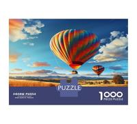 Hot Air Balloon 1000 Piece Jigsaw Mind Relaxation Puzzle: For Office Breaks Wheat Field Hot Air Balloon and Mental Calm, The Puzzle for Stress Relief And Focus 38x26cm/1000pcs
