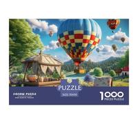 Hot Air Balloon - 1000 Piece 。 Puzzles for Adults & Children Aged 12+ -Suburban Picnic Puzzle -70x50cm/1000pcs