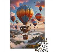 Hot Air Balloon 1000 Piece Sturdy Paper Balloons over Canyon Puzzle Parent-Child Interactive Game Home Leisure HD Printing 38x26cm/1000pcs