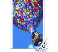 Hot Air Balloon 1000 Piece Thickened Jigsaw Balloon with Hearts Puzzle Grown-Ups Easy Store Relaxation Hobby Engaging Brain Teaser 70x50cm/1000pcs