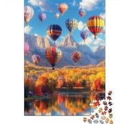 Hot Air Balloon 1000 Piece Thickened Paper Jigsaw Autumn Balloons Puzzle Adults Relaxation Hobby Brain Teaser 38x26cm/1000pcs