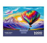 Hot Air Balloon 1000 Pieces Portable Jigsaw Puzzle Age 3+ Quirky, Abstract Design, Fun Details, Educational, Challenging 70x50cm/1000pcs