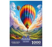Hot Air Balloon 1000 Pieces Portable Jigsaw Puzzle Age 3+ Quirky, Abstract Design, Fun Details, Educational, Challenging 70x50cm/1000pcs