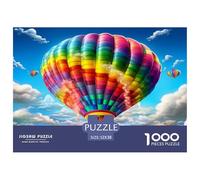 Hot Air Balloon 1000 Pieces Portable Jigsaw Puzzle for Adults Quirky, Abstract Design, Fun Details, Educational, Challenging Puzzle Games 52x38cm/1000pcs