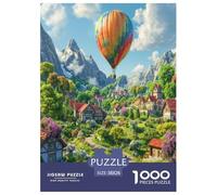 Hot Air Balloon 1000 Pieces Portable Jigsaw Puzzle for Adults Quirky, Abstract Design, Fun Details, Educational, Challenging Puzzle Games 38x26cm/1000pcs