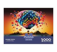 Hot Air Balloon 1000 Pieces Premium Jigsaw Age 12+ Quirky, Abstract Design, Fun Details, Educational, Challenging Puzzle Games 52x38cm/1000pcs