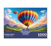 Hot Air Balloon 1000 Pieces Premium Jigsaw for Adults Gifts Quirky, Abstract Design, Fun Details, Educational, Challenging Puzzle Games 38x26cm/1000pcs