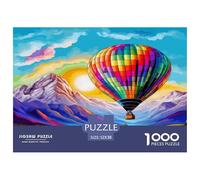 Hot Air Balloon 1000 Pieces Premium Jigsaw for Adults Gifts Quirky, Abstract Design, Fun Details, Educational, Challenging 52x38cm/1000pcs