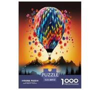 Hot Air Balloon 1000 Pieces Premium Jigsaw for Adults Gifts Quirky, Abstract Design, Home Decoration, Educational, Challenging Puzzle Games 52x38cm/1000pcs