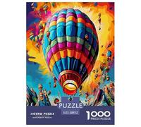 Hot Air Balloon 1000 Pieces Premium Jigsaw for Adults Quirky, Abstract Design, Home Decoration, Educational, Challenging Puzzle Games 52x38cm/1000pcs