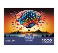 Hot Air Balloon 1000 Pieces Premium Jigsaw for Adults Quirky, Abstract Design, Home Decoration, Educational, Challenging Puzzle Games 70x50cm/1000pcs