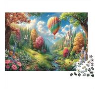 Hot Air Balloon 1000Pieces JigsawPuzzleSunflower Garden KidsforAdult Challenging Brainteasing Age12+byth EducationalGame Fun, Challenging 52x38cm/1000pcs