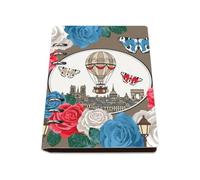 Hot Air Balloon A5 Notebook, Pu Leather A5 Notebooks, Lined Paper Reporters Notebook Spiral 180Pages/90Sheets, Note Books for Home, Workbook for Journaling Writing, Journaling Supplies Journal Diary