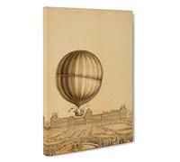 Hot Air Balloon Above Versailles Palace Canvas Print | Gallery Wrapped 30mm Frame Wall Art | 30x20 inches | Ready to Hang | Modern Cityscape Picture | Living Room Bedroom Lounge Office