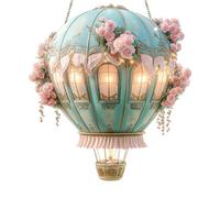 Hot Air Balloon - Acrylic, 20x20cm, 80g, Acrylic Decoration, Made for Durability|Elegant and Versatile Decor, Balloon Lantern with , Solar Powered Balloons for Window Garden Path